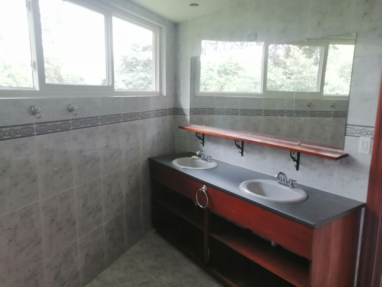 Bathroom before construction, Boquete, Chiriqui Province.