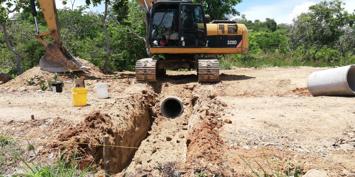 Drainage installation. Boca Chica, Chiriqui.