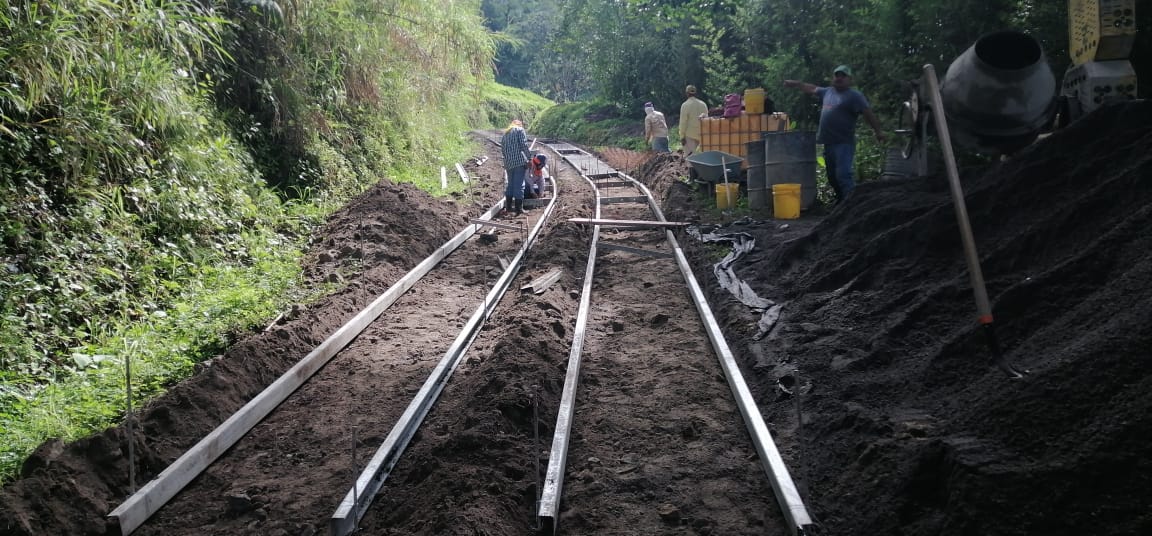 Concrete Pads Seismic-Resistant Structural Framework Installation in Progress — Volcán, Chiriquí.