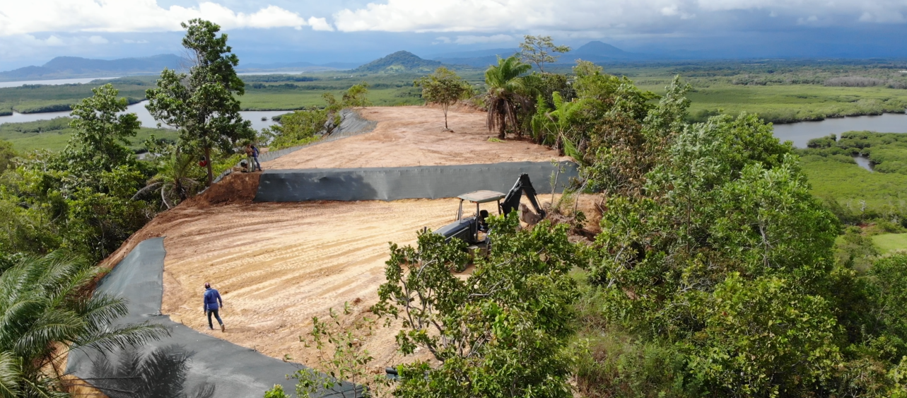 Aerial view of integrated tropical development site in Chiriquí, Panama