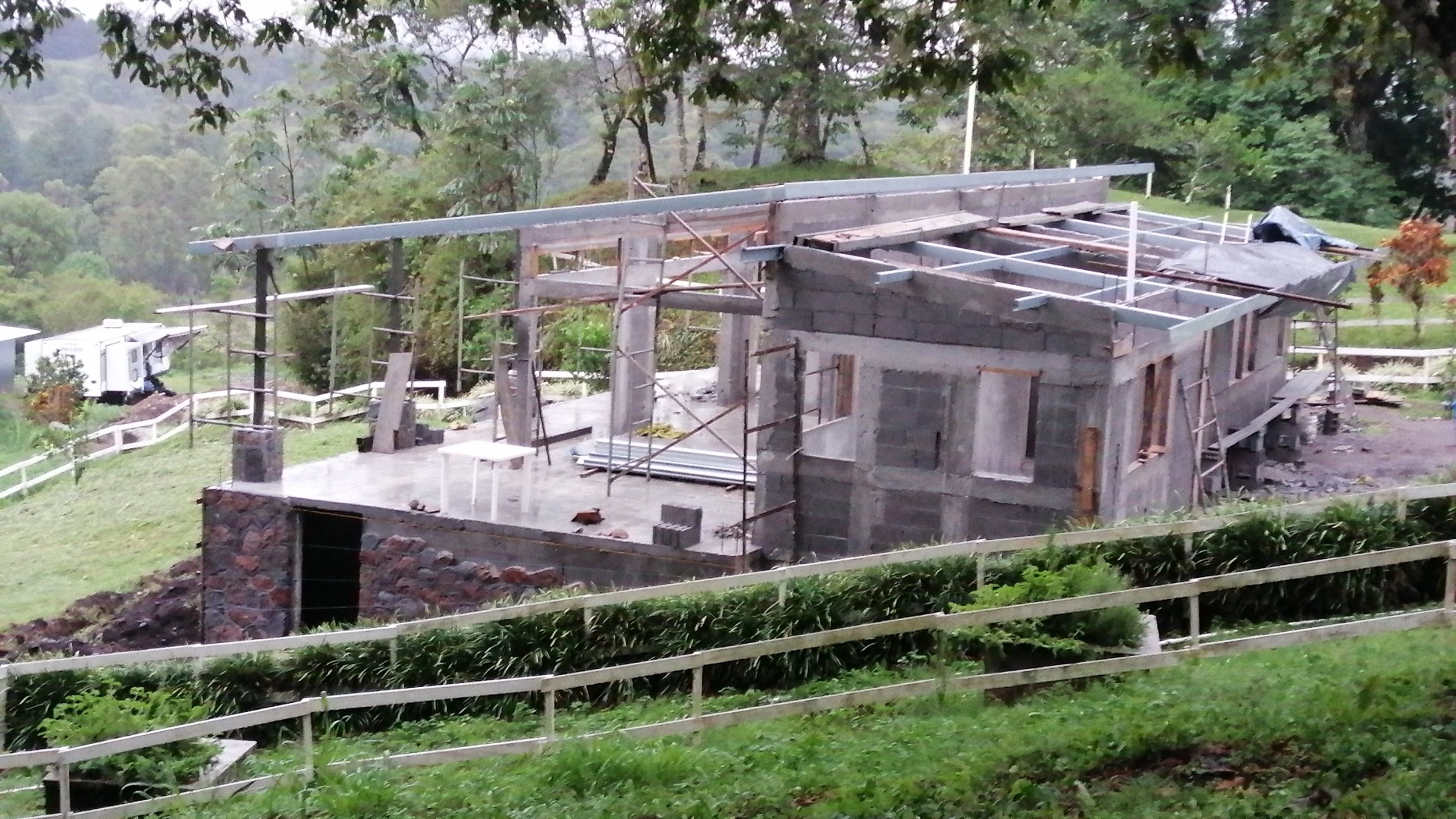 Residence construction progress — Volcan, Chiriqui.