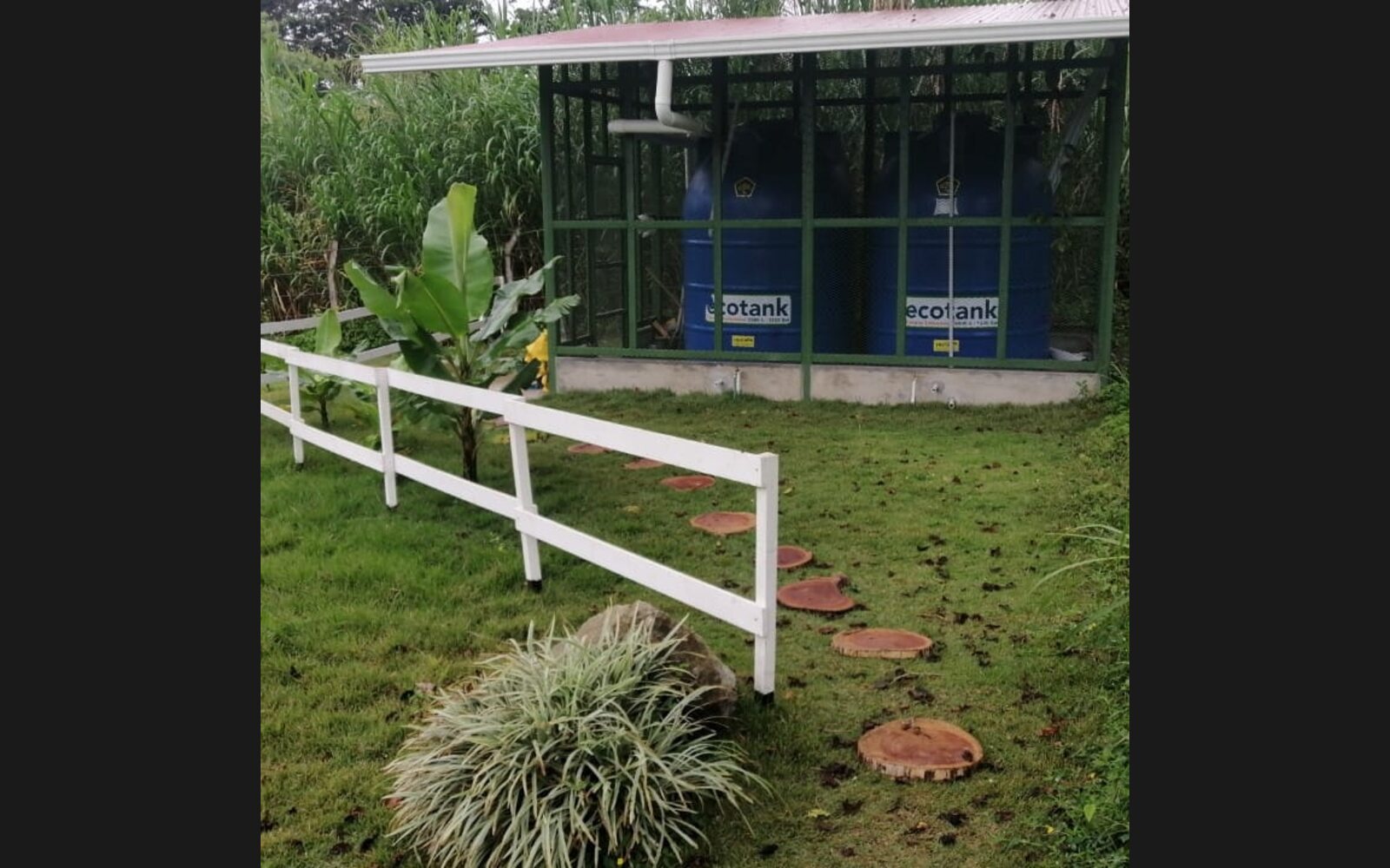 Rainwater harvesting, storage and reuse.